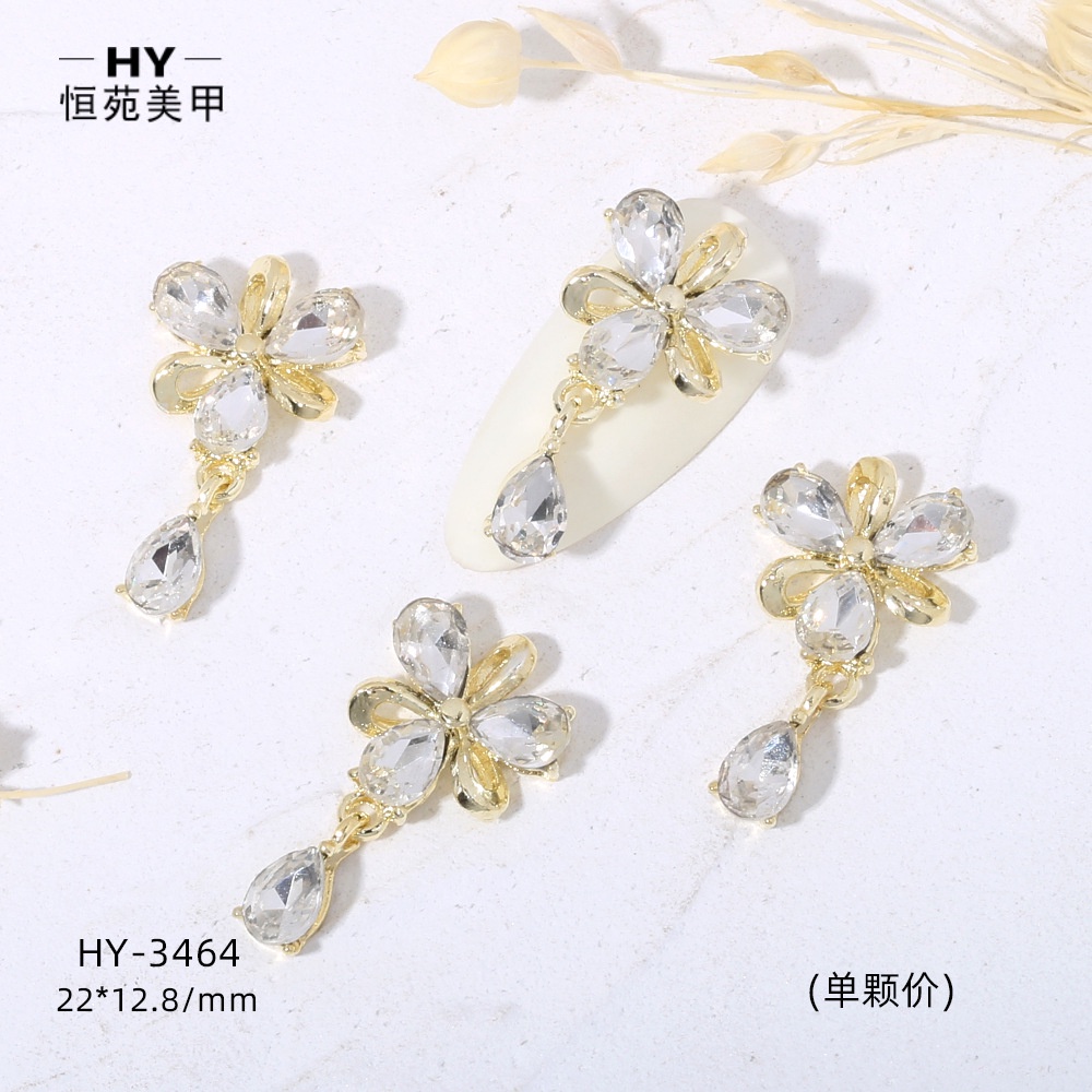 Phụ kiện trang trí móng tay bằng hợp kim trang trí ngọc trai nhân tạo phong cách Nhật Bản xinh xắn