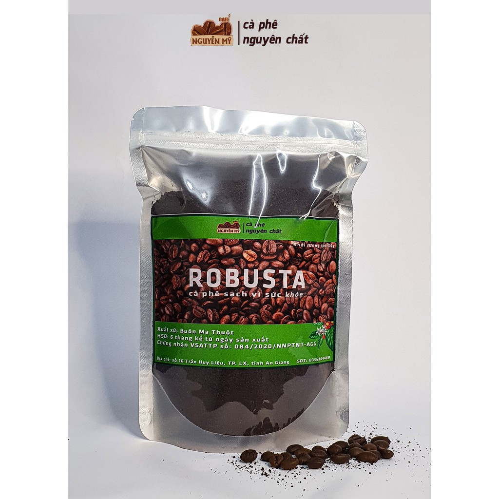 Cà phê vối, Robusta xay, bột pha phin 100% nguyên chất có ít bơ túi từ 250g - 1kg