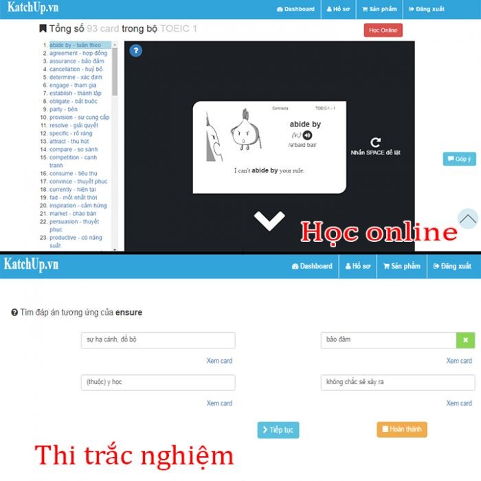 Bộ KatchUp Flashcard TOEIC - High Quality - Trắng (01T)