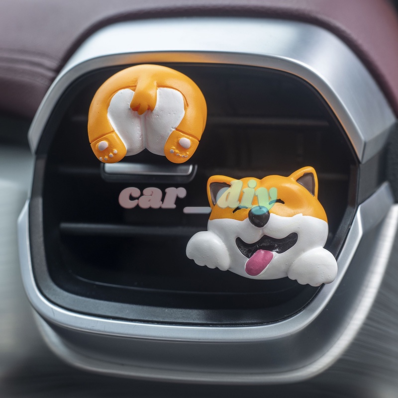 Kẹp Khuếch Tán Hương Thơm Gắn Điều Hòa Xe Hơi Hình Đầu Động Vật Hoạt Hình Dễ Thương