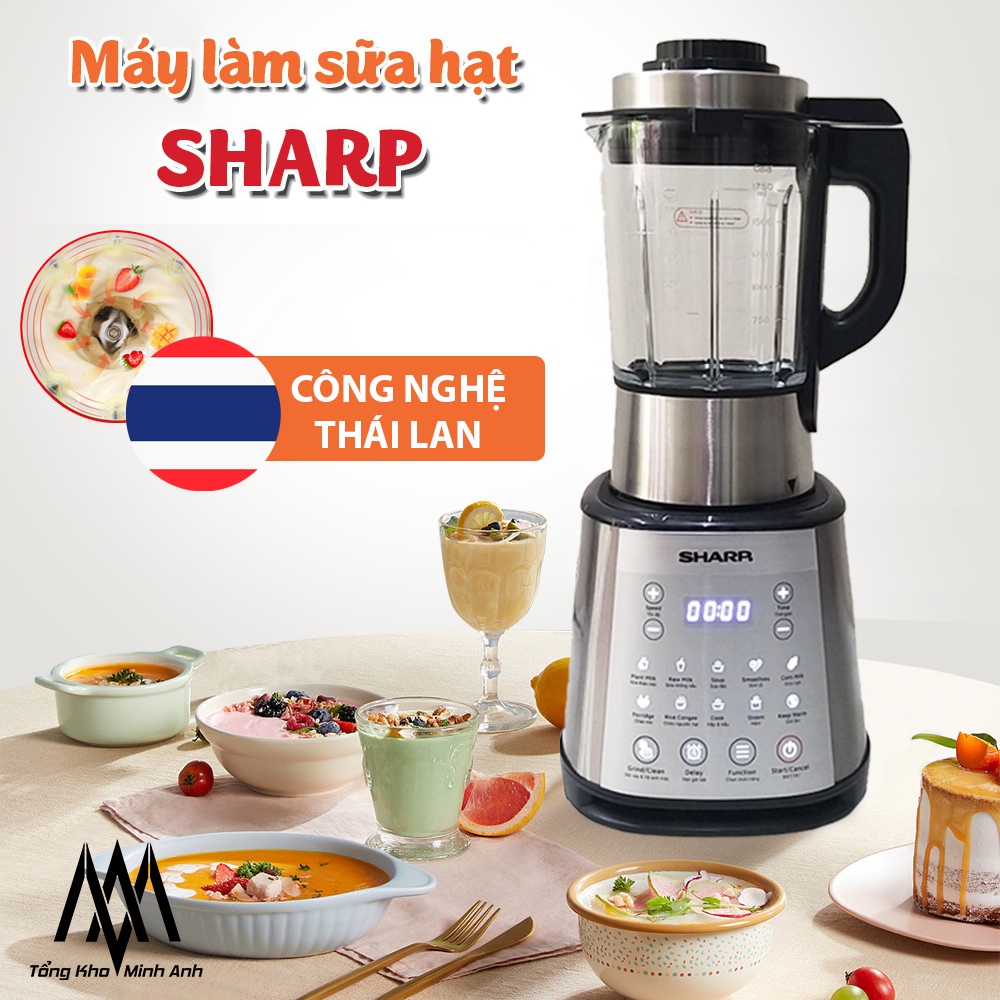 Máy làm sữa hạt Sharp KS168 - Máy làm sữa đậu nành thế hệ mới - Bảo hành 12 tháng