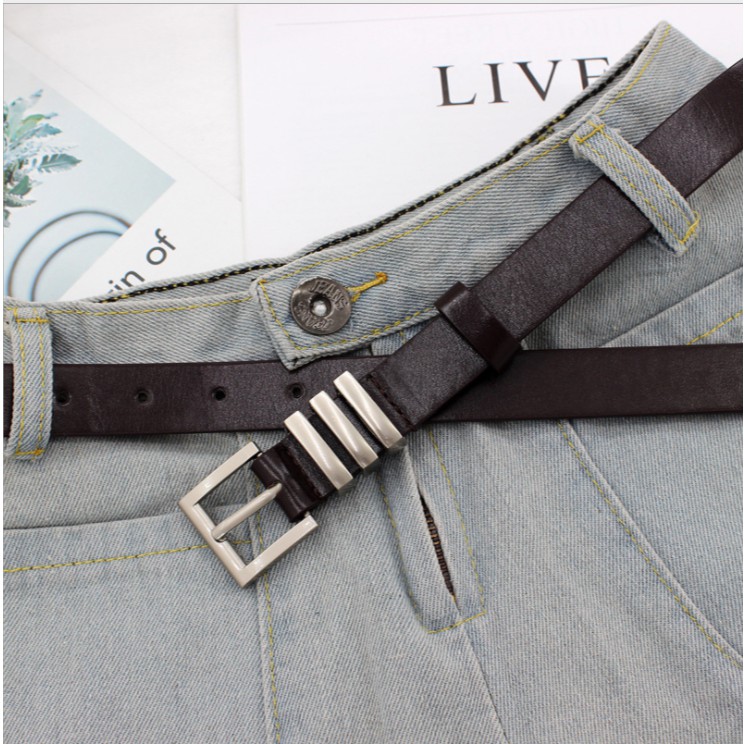 Thắt lưng nữ kim 2.3cm cá tính