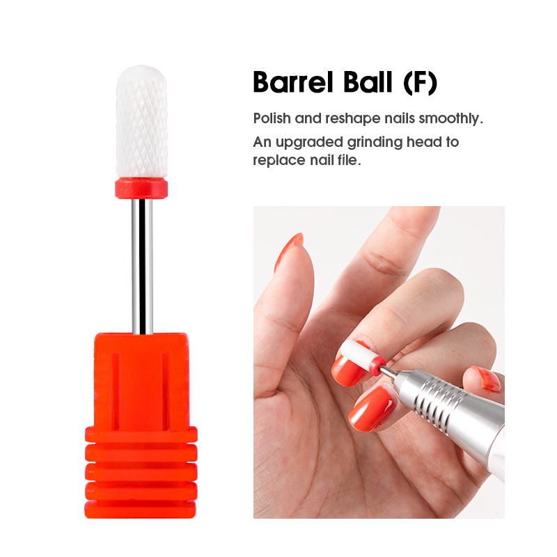 Bộ 5 Đầu Mài Sứ Dũa Phá Mũi Khoan Sứ 3 / 32 Inches Chuyên Dụng Làm Móng
