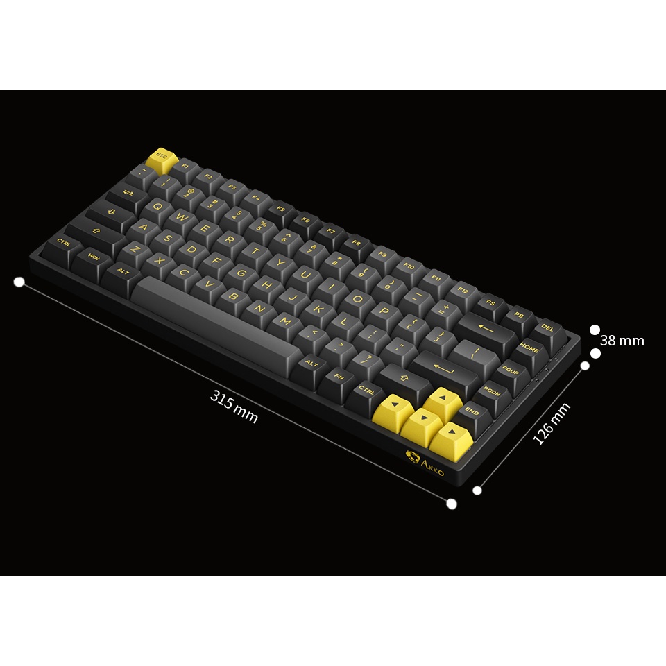 Bàn phím cơ AKKO 3084B Plus Black Gold