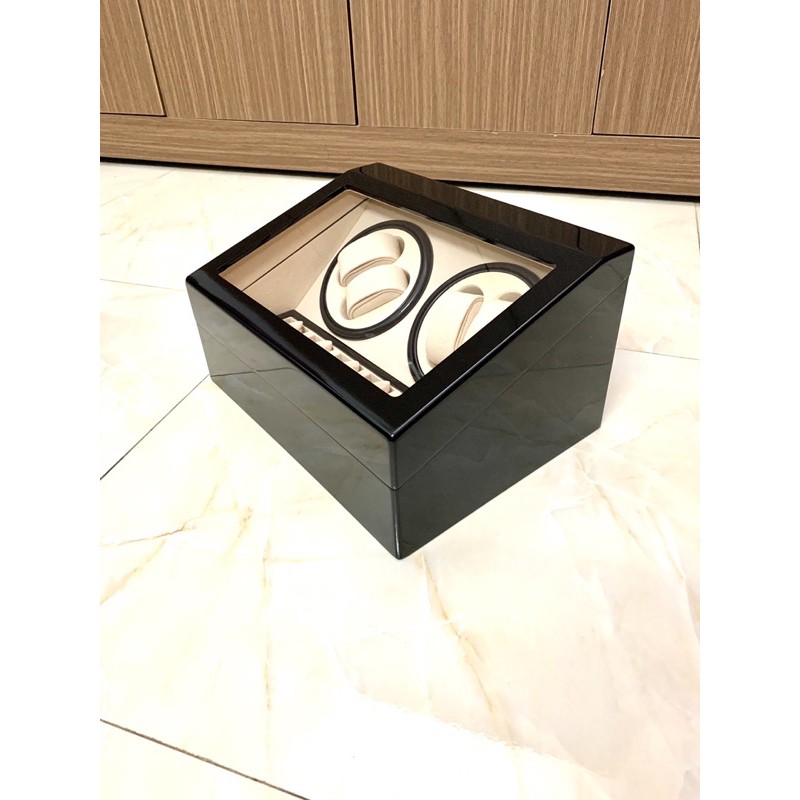 ( free ship ) hộp gỗ quay hộp lắc đồng hồ cơ tự động vỏ gỗ bóng sang trọng