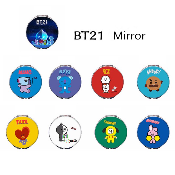 Gương Trang Điểm Cầm Tay Hình Bt21 Bts Bangtan Boys Thời Trang