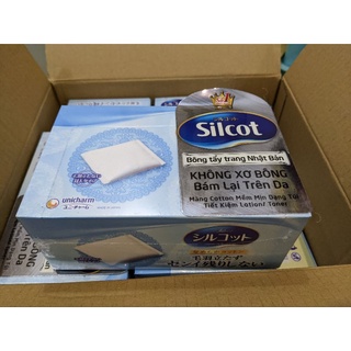 Bông tẩy trang silcot 82 miếng xanh dương