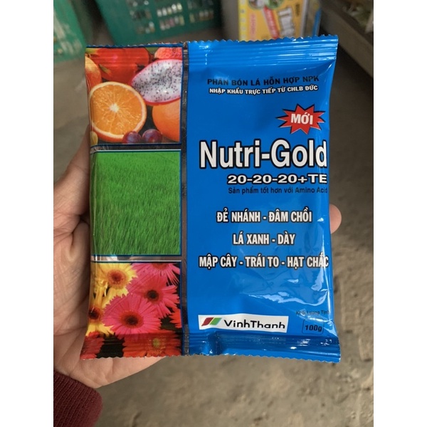 Phân Bón Lá Nhập Khẩu Đức Nutri-Gold 20-20-20 Bổ Sung Vi Lượng