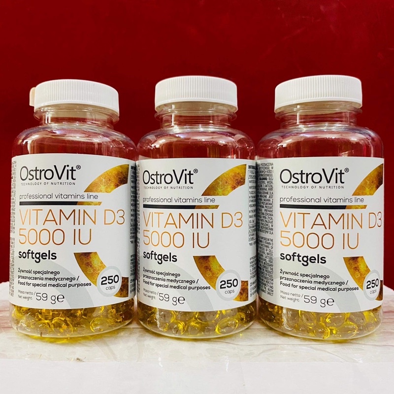 Ostrovit Vitamin D3 5000IU  - Thực Phẩm Bổ Sung Tăng Sức Đề Kháng, Hệ Miễn Dịch, Săn Chắc Xương