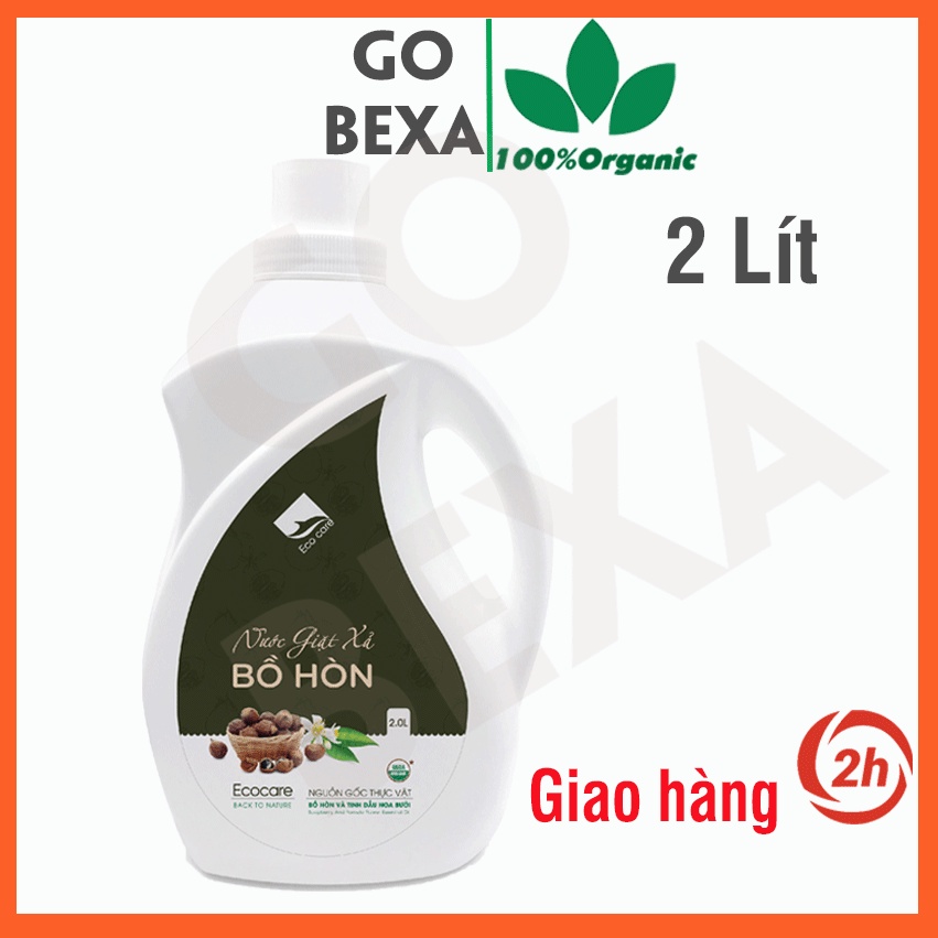Can 2 Lít nước giặt ECOCARE hữu cơ bồ hòn nguồn gốc thực vật