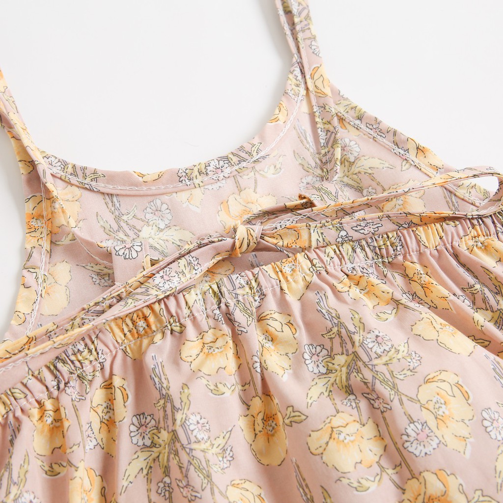 Sanlutoz bông hoa Em bé Các cô gái Áo liền quần Bông