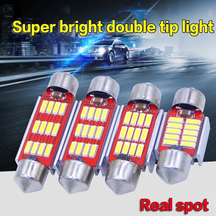 Đèn LED đọc sách ánh sáng trắng sử dụng trên xe hơi 31mm 36mm 39mm 41mm C5W C10W CANBUS Festoon SMD 4014