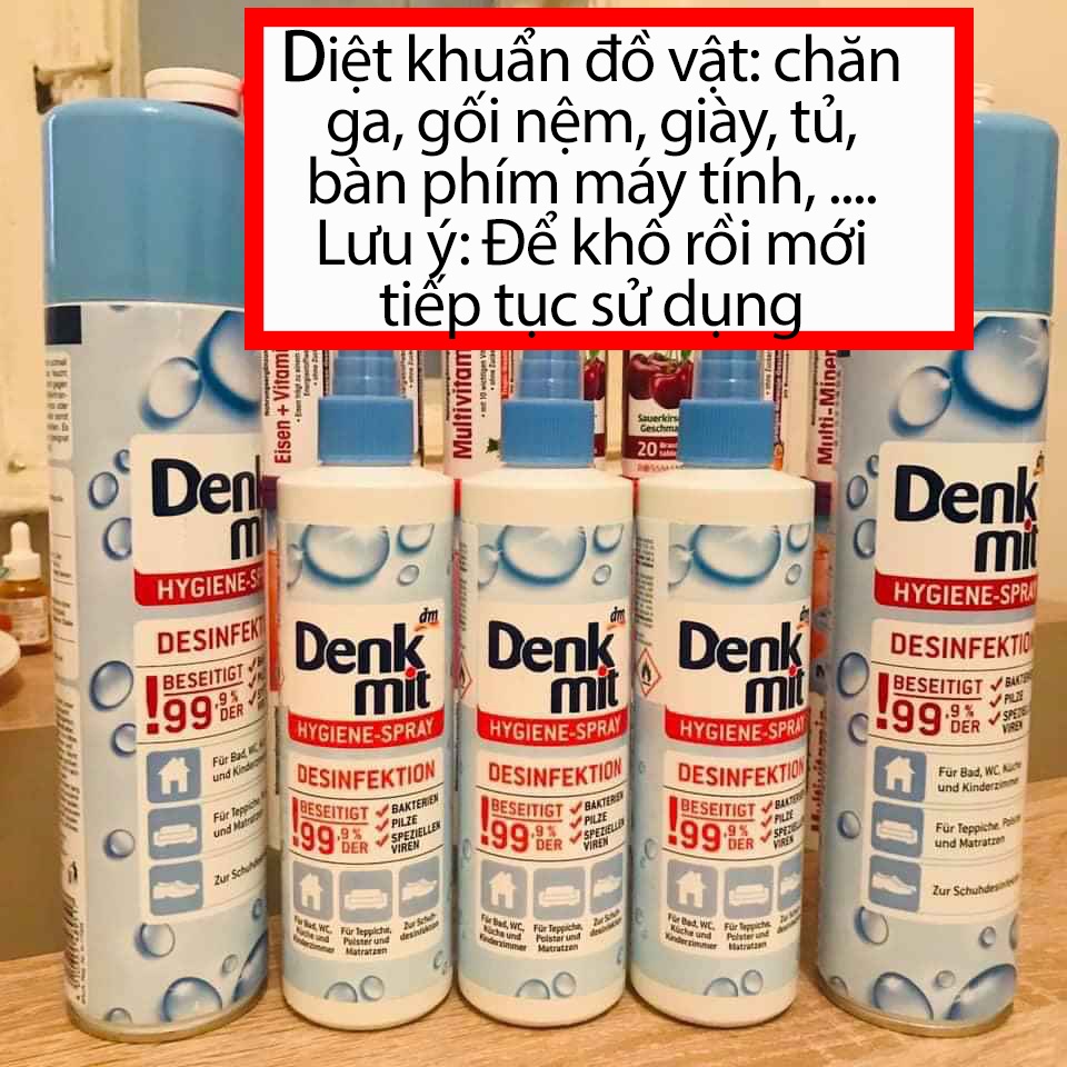 Chai Xịt Ngăn Ngừa Nấm Mốc Diệt Khuẩn Virut Denkmit Hàng Đức Chính Hãng