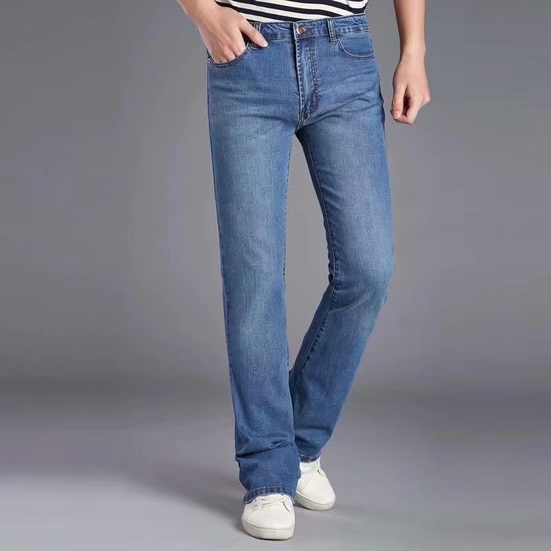 Quần jeans đen ống loe phong cách Hàn Quốc cho nam