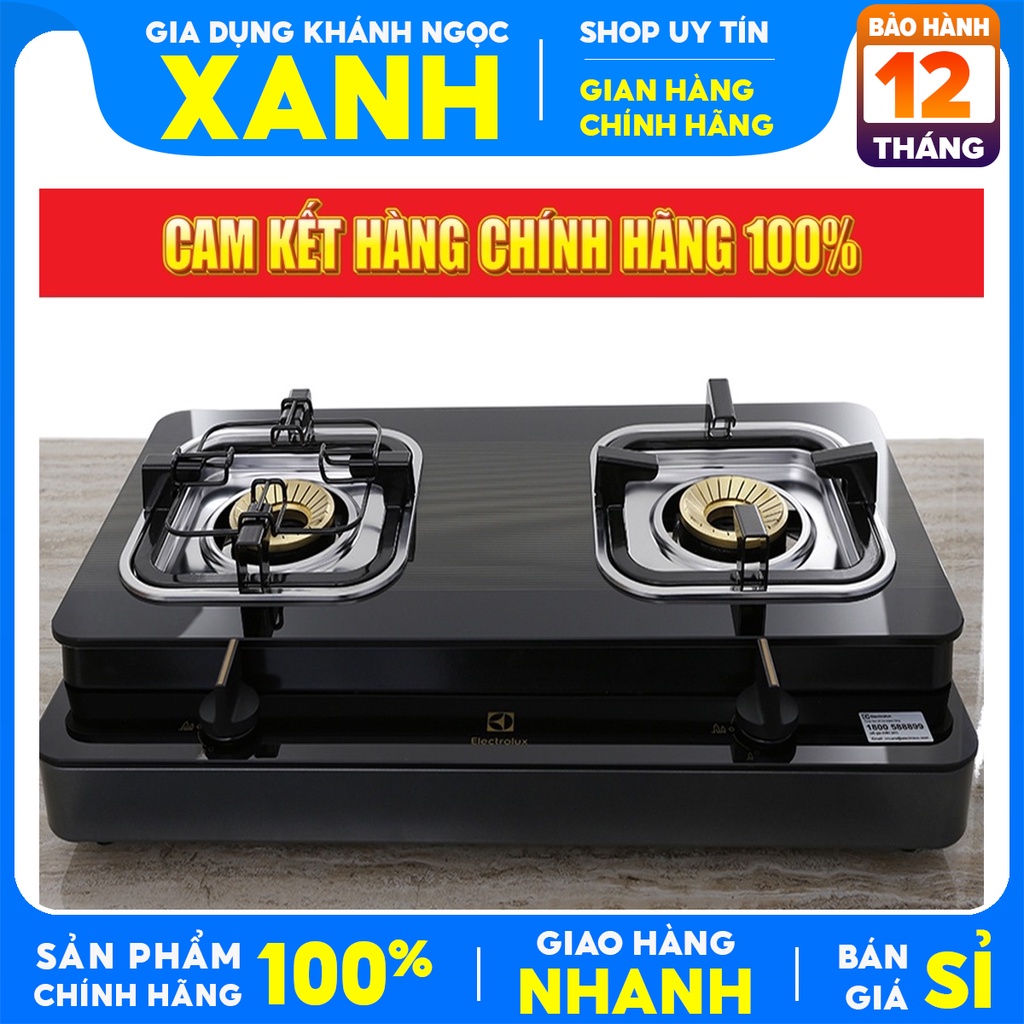Bếp gas đôi Electrolux ETG727GKR MỚI 100%,Đánh lửa Magneto cho tia lửa nhanh, dễ thao tác. tặng kèm DÂY GAS