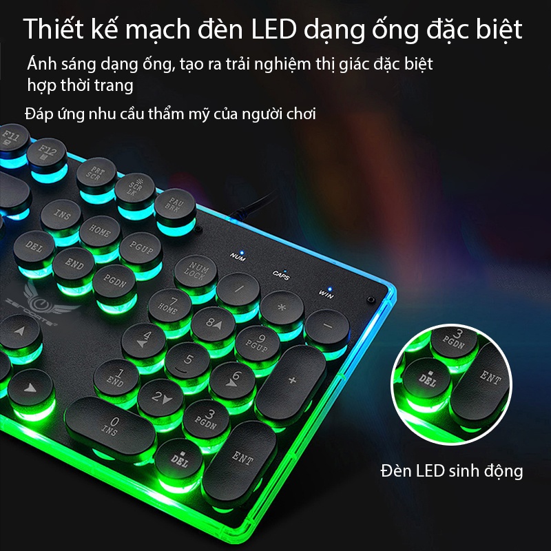 BÀN PHÍM  GIẢ CƠ DÀNH CHO CHƠI GAME-E SPORT- BÀN PHÍM DÂY- ĐÈN LED NỀN RGB- ÂM GÕ NHẸ NHÀNG - LD-KB202