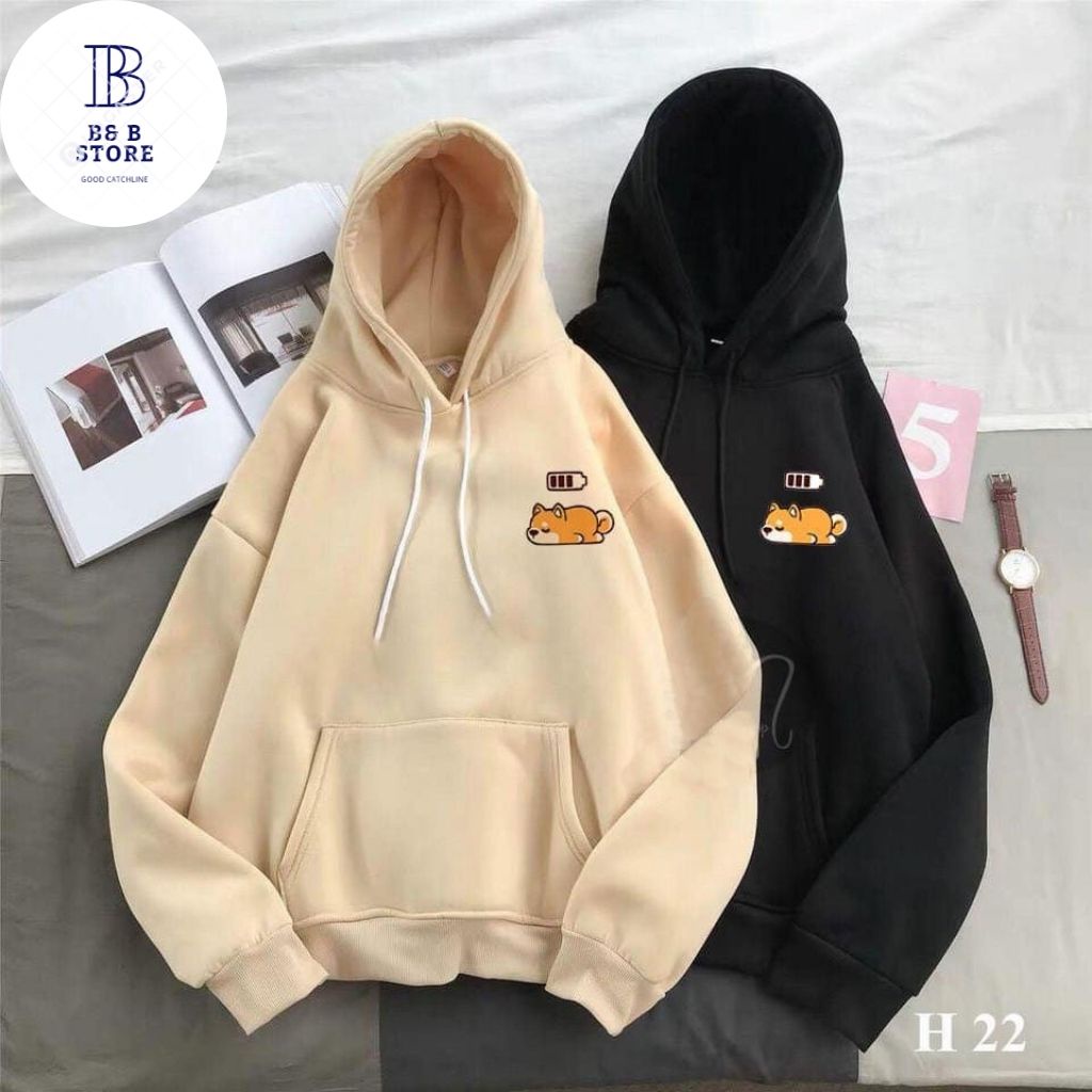 ÁO KHOÁC HOODIE NỈ IN CÚN NGỦ CỰC ĐẸP FORM NAM NỮ ĐỀU MẶC ĐƯỢC