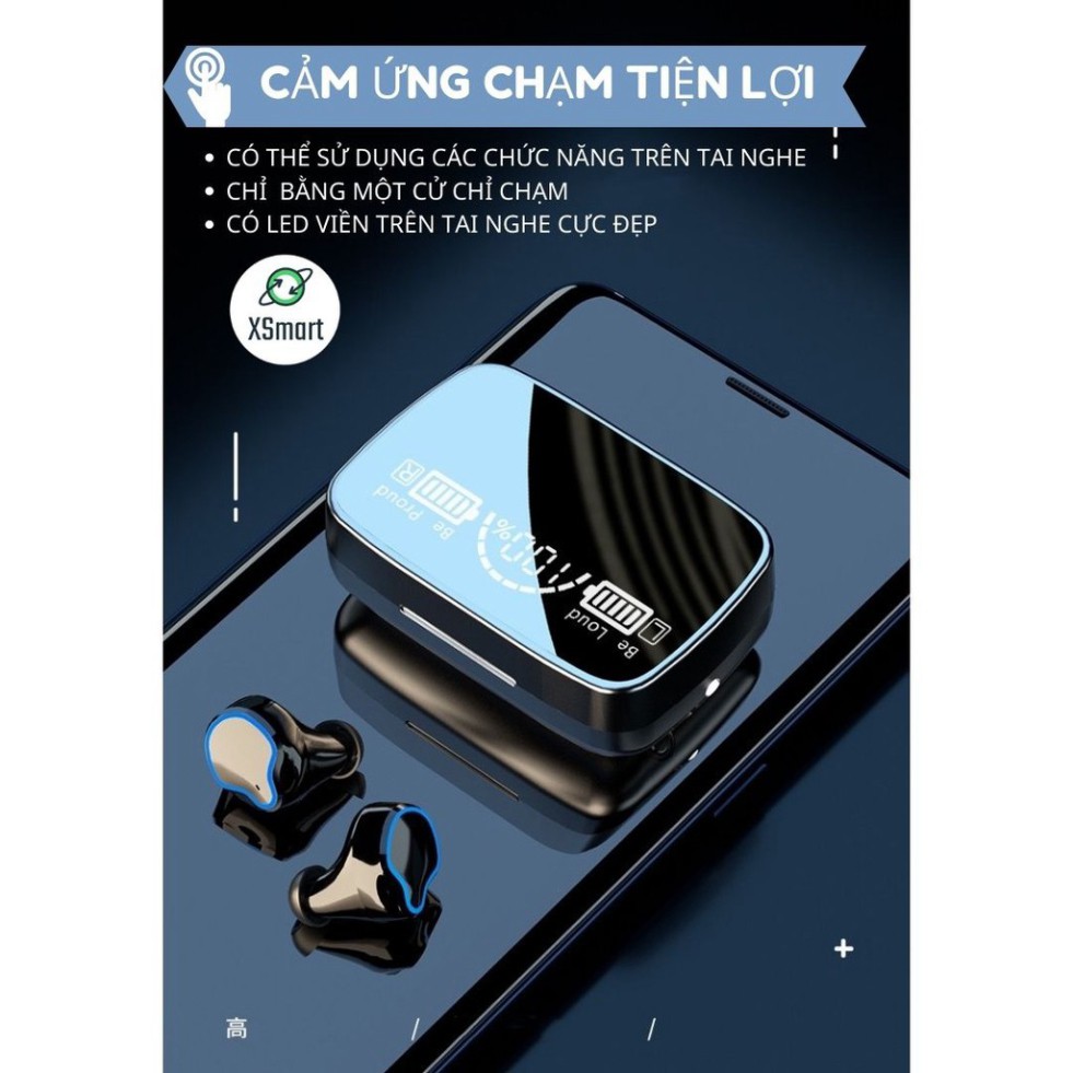 Tai Nghe Bluetooth Không Dây Thế Hệ Mới Extra Bass M9 Pro Nghe Nhạc EDM, REMIX Cực Đã Pin Siêu Trâu Dock Sạc Có Led0