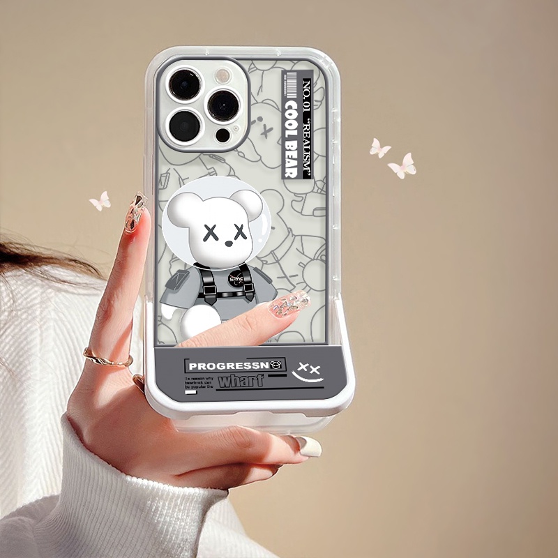 Ốp Điện Thoại Trong Suốt Họa Tiết Gấu Thời Trang Cho IPhone 13 Pro Max XR X XS Max 6 6s 7 8 Plus 11 12 Pro SE 2020