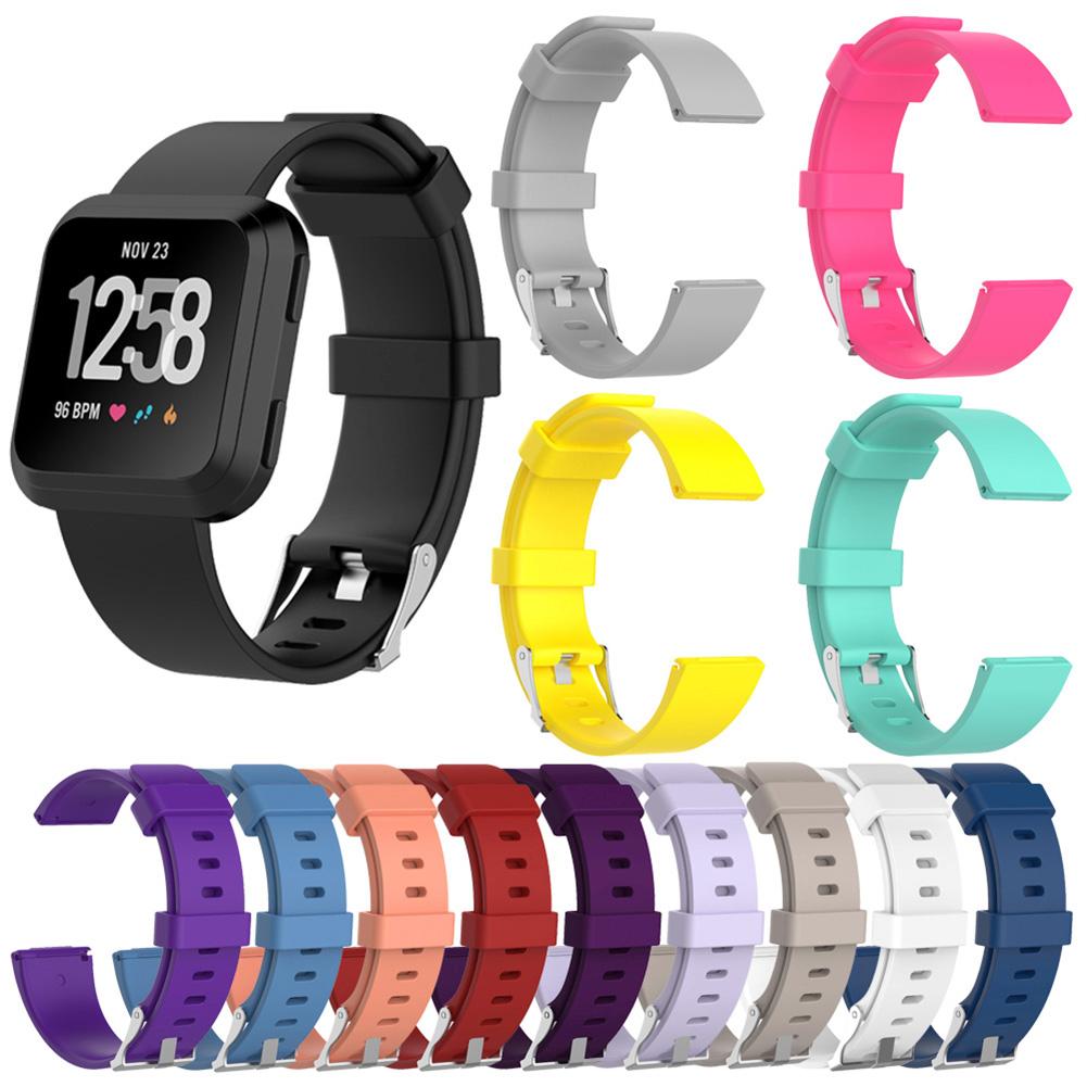 Dây đeo bằng silicon thay thế Fitbit Versa Smartwatch Classic Wristband Strap Buckle Bracket