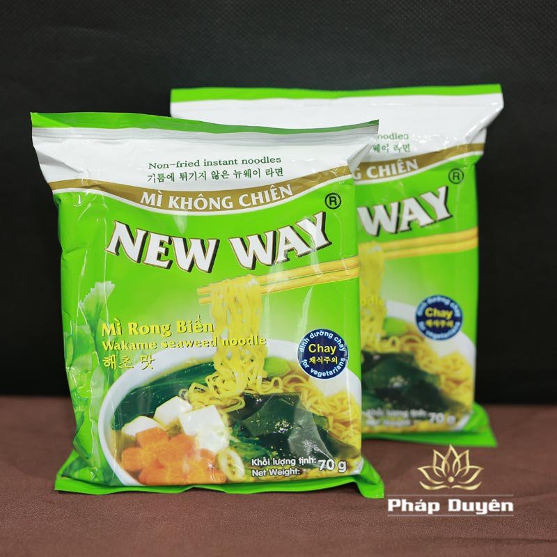 Thực Phẩm Chay - Mì New Way Không Chiên Vị Rong Biển, Gói 85gr