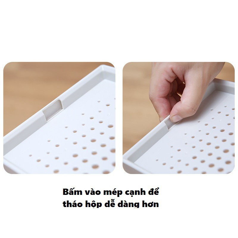 Combo 10 Hộp Đựng Giày Lắp Ghép, Tủ Sắp Xếp Giày Thông Minh Mẫu Mới Chịu Lực 6kg Tặng kèm hút ẩm