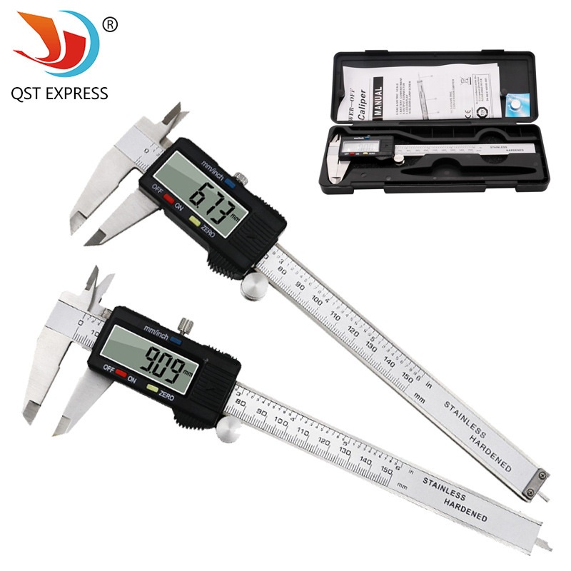 Thước kẹp điện tử thép không gỉ150 mm - Thước Cặp Đo Cao Cấp Tặng Kèm 2 Pin