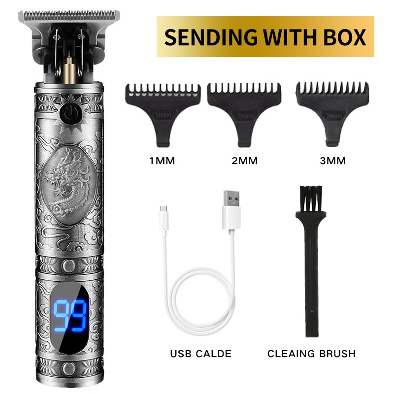 Hàng Có Sẵn Giao Hàng Ngay Lập Phương#Tông Đơ Điện T9 Màn Hình Kỹ Thuật Số LCD Chuyên Dụng Cho Tông Đơ Cắt Tóc / Râu