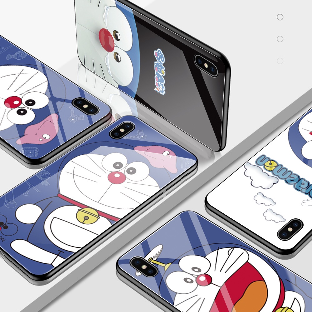 Ốp Điện Thoại Mặt Kính Cường Lực Hình Doraemon Cho Xiaomi Redmi Note 11 4G 5G Note 11S Note11 Pro 5G