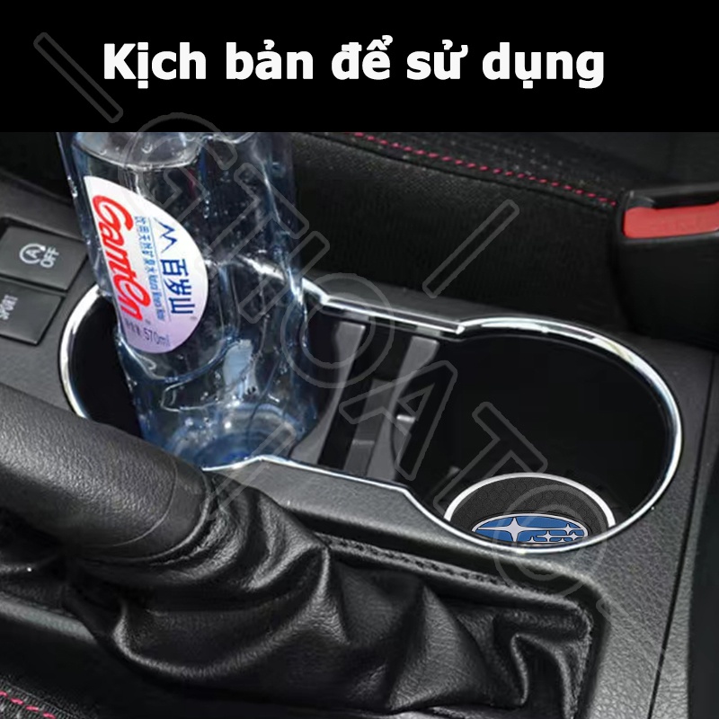 GTIOATO Miếng Lót Cốc Xe Ô Tô Lót Ly Xe Ô Tô Chống Trượt Miếng Lót Ly Xe Ô Tô Trang Trí NộI ThấT Ô Tô Cho Subaru Forester Outback XV Impreza WRX STI Levorg BRZ