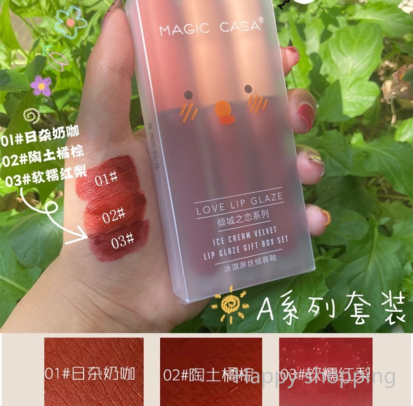 (Hàng Mới Về) Bộ 3 Son Kem Màu Nhung Lì Không Phai | BigBuy360 - bigbuy360.vn