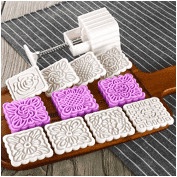 Khuôn Trung Thu 8 Mặt Họa Tiết 100g