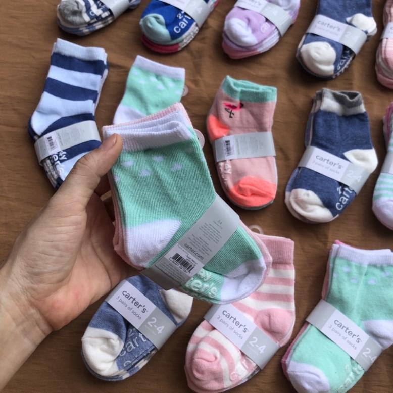 . Tất (vớ) Carter’s Cao Cổ Cho Bé Trai Và Bé Gái Set 3 Đôi C6180 .