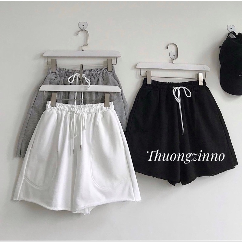 [Ảnh thật/Video] Quần short nữ chất da cá Hàng Quảng Châu nhiều màu Quần đùi phong cách ulzzang basic
