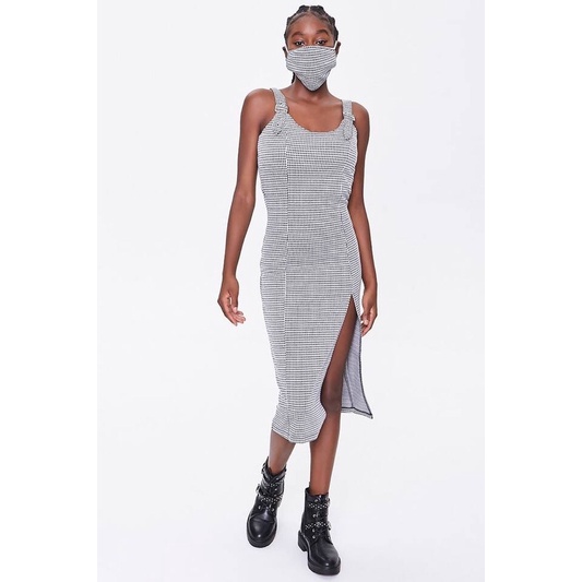 Đầm midi caro nhuyễn