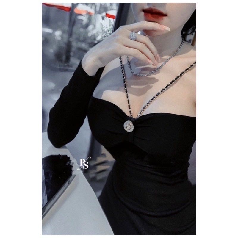 Áo cúp phối xích kèm khoác sang chảnh ( tự chụp trải sàn )