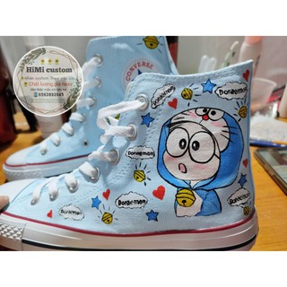 giày vải cao cổ vẽ doraemon