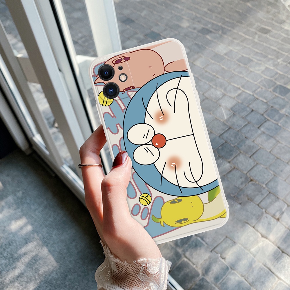 Ốp điện thoại in hình Doraemon dễ thương thích hợp cho iPhone 11 Pro Max 7 8 6 6s Plus X XS XR Max H046