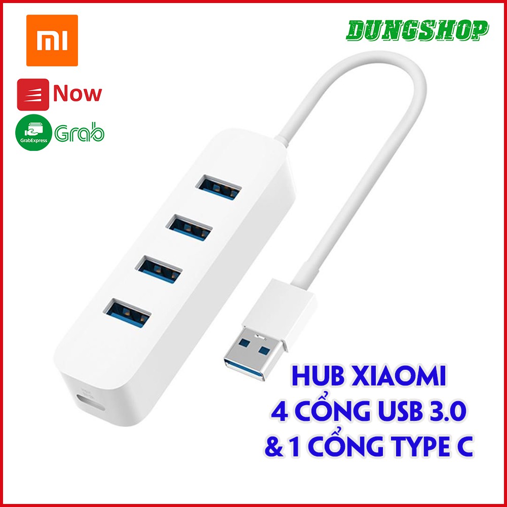 Hub 3.0 XIAOMI 4 CỔNG USB và 1 cổng C - lên tới 350mb/s