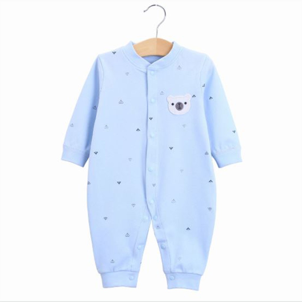 Bodysuit cho bé body liền thân dài tay cotton cho bé trai gái sơ sinh từ 3-12kg, hàng xuất Nhật cúc giữa đẹp – BD02