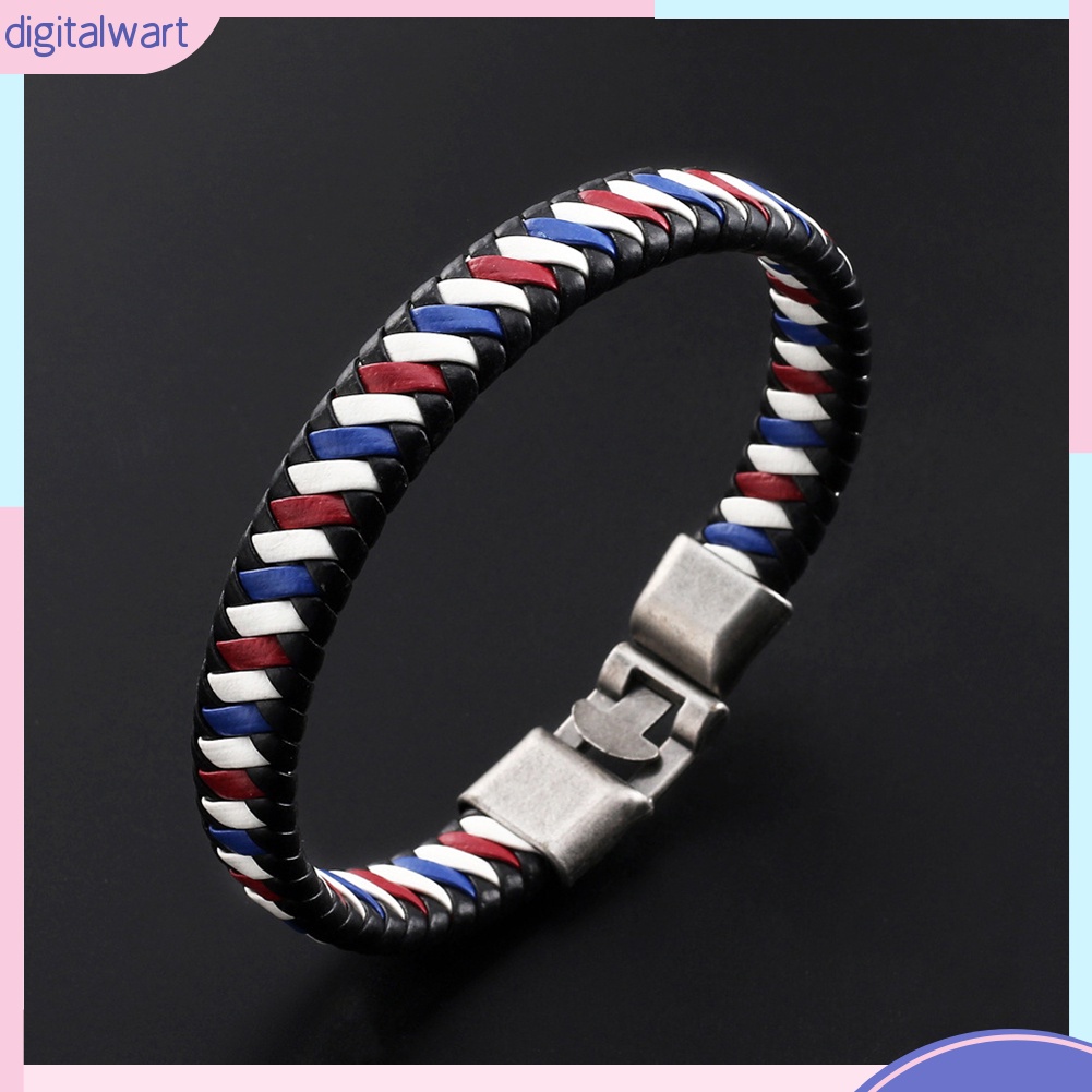 Vòng tay bện dây giả da thời trang Unisex