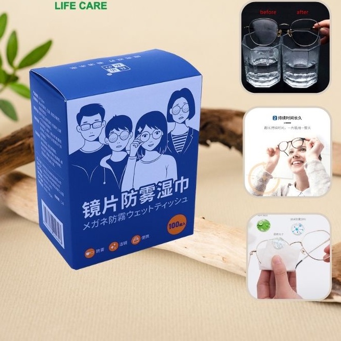 Hộp 100 Miếng Khăn Lau Kính Nano, Khăn Giấy Chống Bám Hơi Nước, Lau Sạch Nhờn Vân Tay Bụi Bẩn