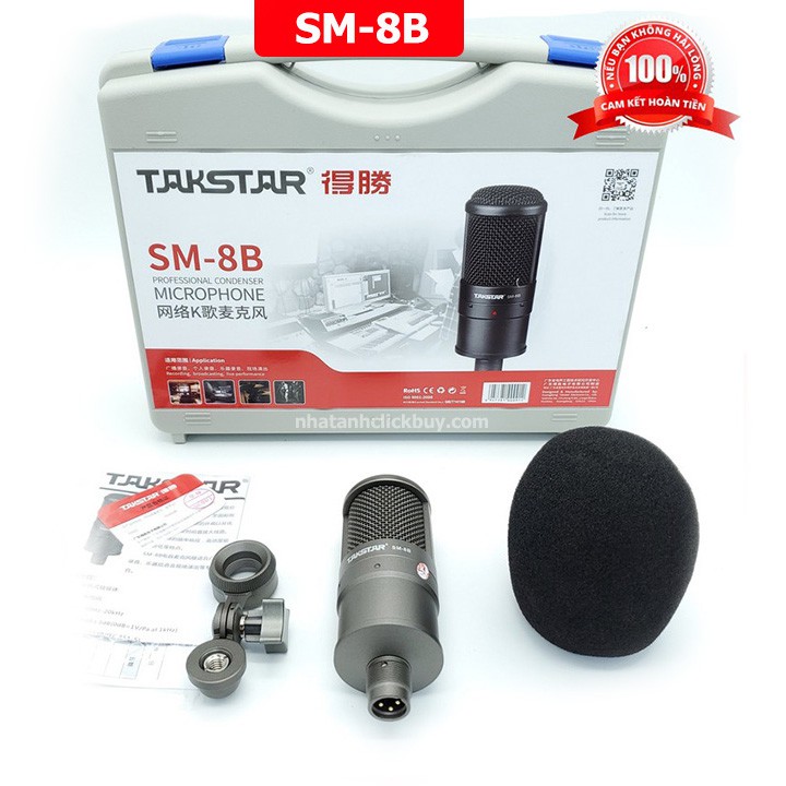 Combo thu âm chuyên nghiệp Soundcard XOX K10 2020 - Mic Takstar SM8B kèm dây live,kẹp mic, màng lọc âm tặng tai nghe