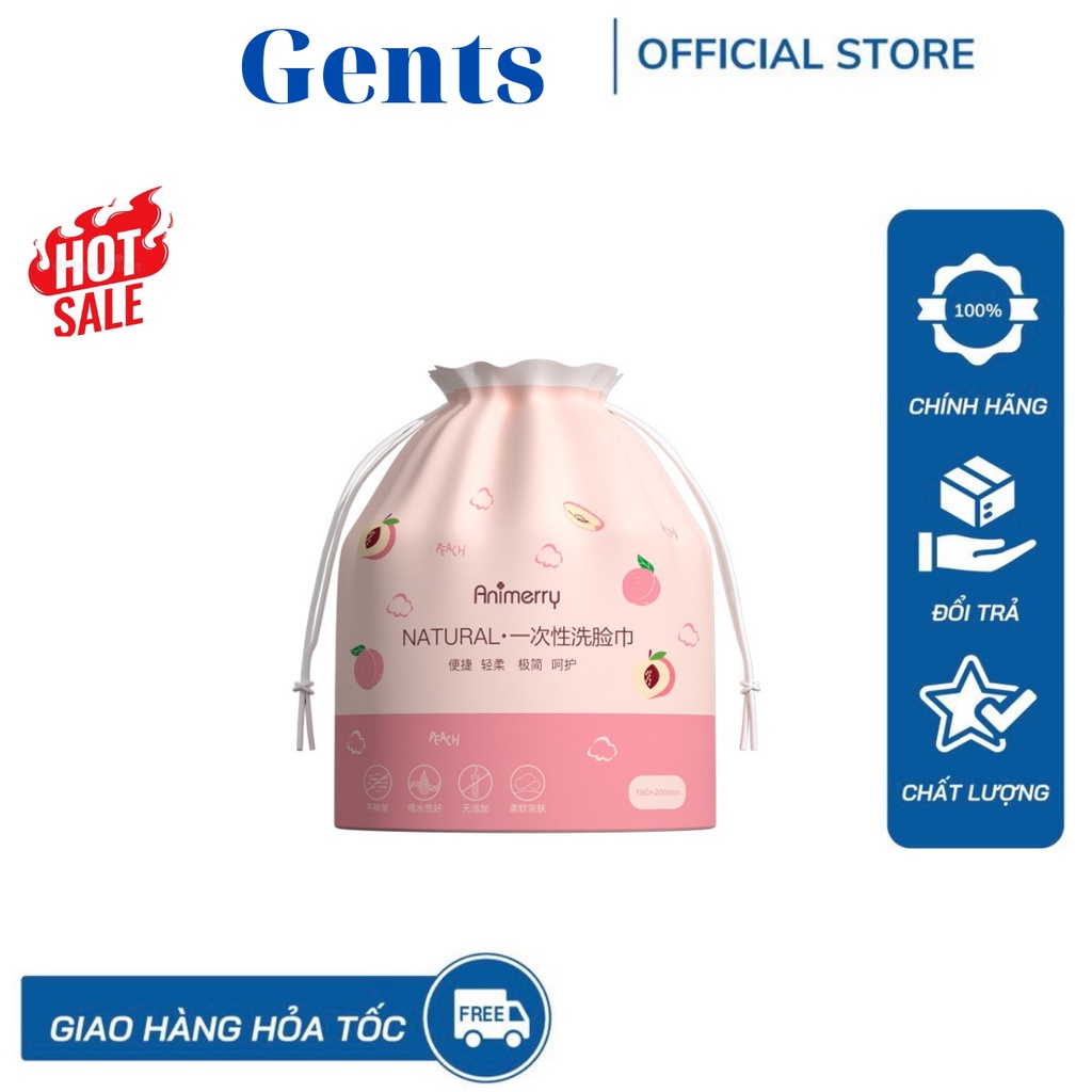 Khăn lau mặt dùng 1 lần,Cuộn tẩy trang, lau khô, lau ướt giấy cotton lau mặt dùng một lần Mocco Nội địa trung  GentsOffi