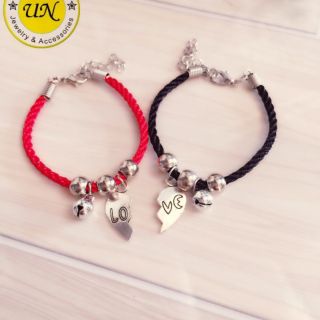 (1 cặp) Vòng tay cặp đôi handmade tim ghép