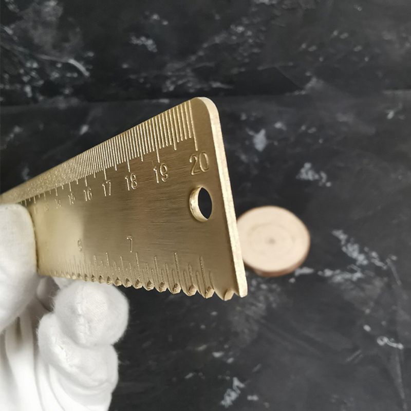 Thước Đo Đánh Dấu Trang Sách Bằng Đồng Thau 20cm