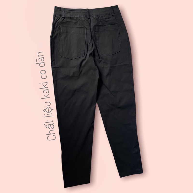 Loose Pants Side Snap Button - Quần kaki phom xuông phối nút