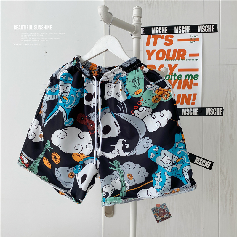 Men's Shorts with Panda Print Fashion Summer 2021