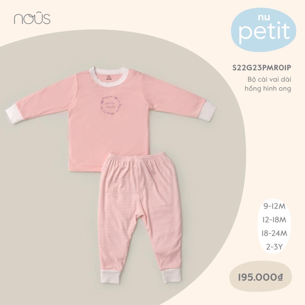 Bộ Quần Áo Cài Vai Dài Tay Cao Cấp Nous- Cho Bé Trai Bé Gái - Chất Liệu Nu Petit Bé Trai (Size Từ 9M-3Y)