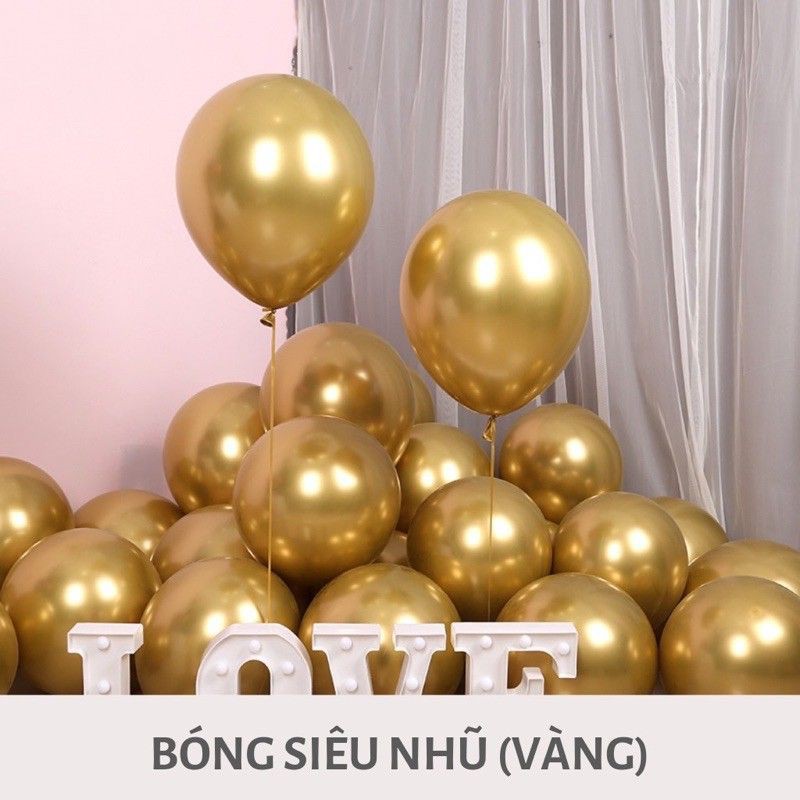 Sỉ 50 quả bóng siêu nhũ Chrome trang trí sinh nhật party ( 1 bao 1 màu)